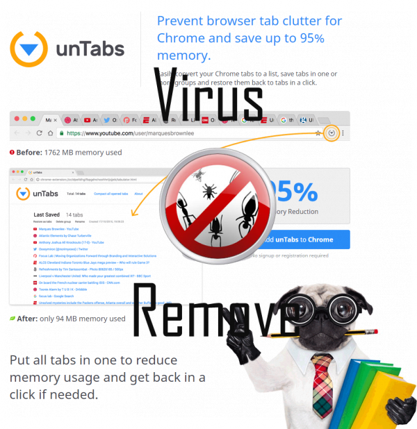 วิธีการเอาออก unTabs | กำจัดไวรัสอย่างรวดเร็ว
